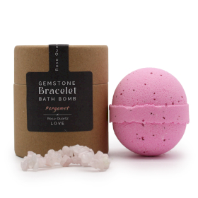 4x Frizzanti da Bagno con Braccialetti - Quarzo Rosa