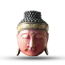 Testa di Buddha - 25 cm - Rossa