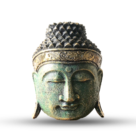 Testa di Buddha - 25 cm - Verde