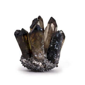 Cluster di Quarzo Tinto - Nero (circa 250-300g, 8cm)