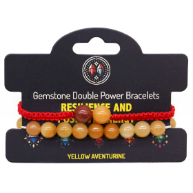 3x Doppio Power Bracelets - Avventurina Gialla