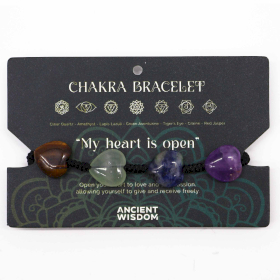 3x Braccialetti Chakra - Cuori