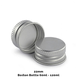 50x Tappi Alluminio 22mm per Bottiglie Boston Ambrate (120ml)