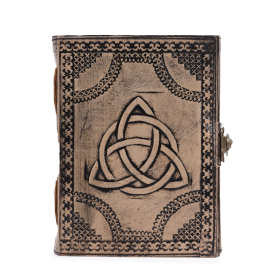 Diario in Pelle 200 Pagine - Triquetra - Grigio 17,5x12,5x3 cm