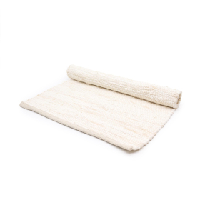 Tappeto Indiano in Cotone - 50x90cm - Crema