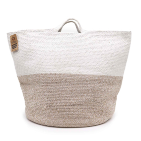 Cestino Grande di Cotone 45x40cm - Beige