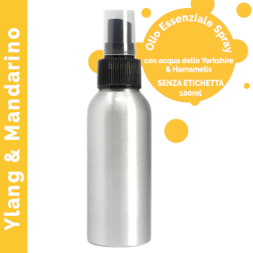 6x Olio Essenziale Spray 100ml - Ylang Ylang e Mandarino (senza etichetta)