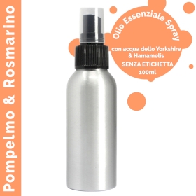 6x Olio Essenziale Spray 100ml - Pompelmo e Rosmarino (senza etichetta)