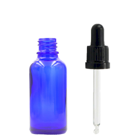 192x Bottiglie in Vetro Blu da 10ml con Pipette