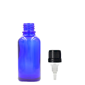 192x Bottiglie in Vetro Blu da 10ml con Tappi Contagocce