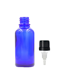 156x Bottiglie in Vetro Blu da 15ml con Tappi Contagocce