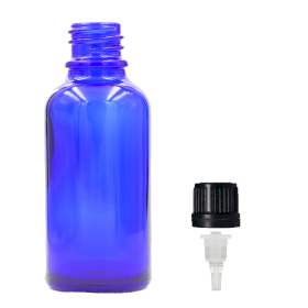 70x Bottiglie in Vetro Blu da 100ml con Tappi Contagocce