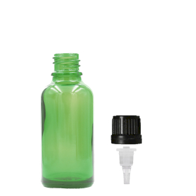 192x Bottiglie in Vetro Verde da 10ml con Tappi Contagocce