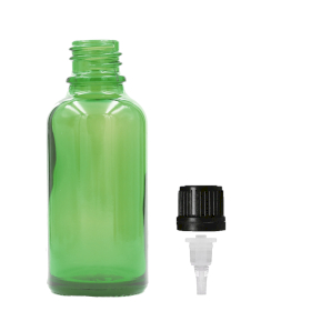 88x Bottiglie in Vetro Verde da 50ml con Tappi Contagocce