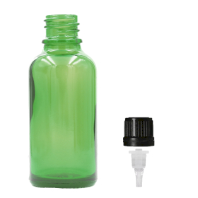 70x Bottiglie in Vetro Verde da 100ml con Tappi Contagocce